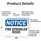 Signmission Fire Sprinkler Riser OSHA Notice Sign, Aluminum, 10in W x 7in L, 2PK OS-2PACK-NS-A-710-L-12683 - alternate 2